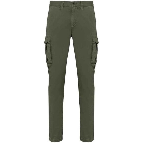 Native Spirit Mens Washed Cargo Pants / Washed Organic Khaki